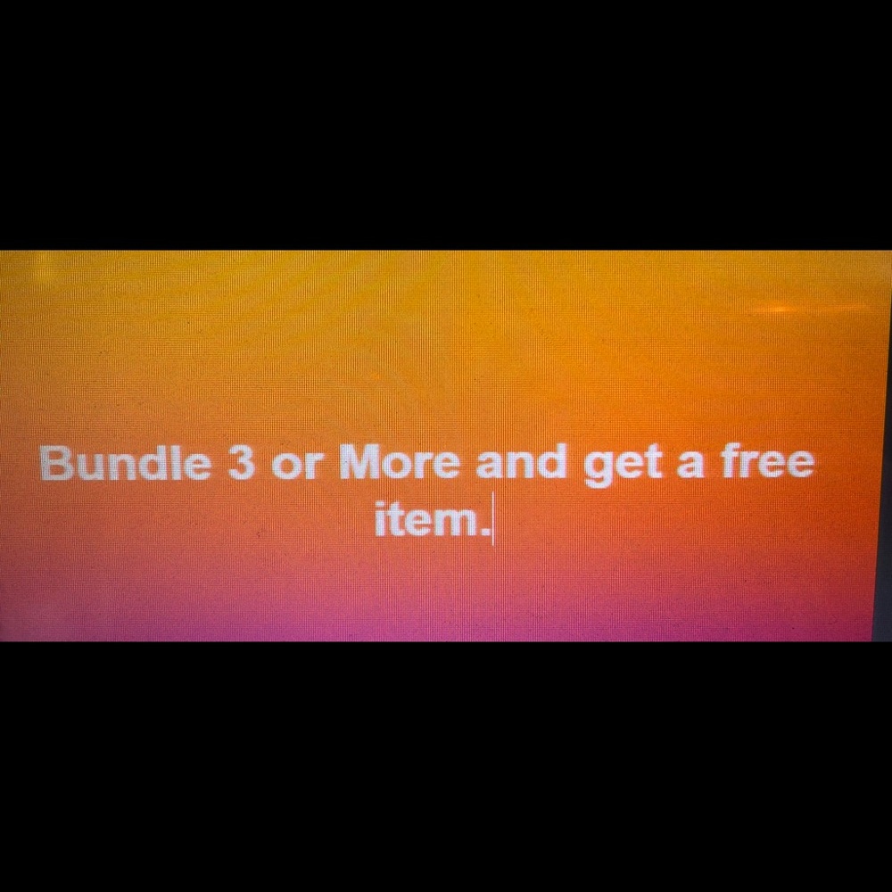 Bundle 3 or more items and get 1 item free